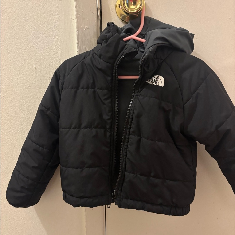 The North Face Kids Black and Gray Puffer Jacket